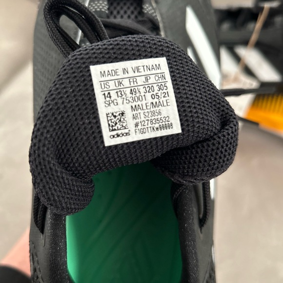 Adidas Icon 7 Bounce Mens Black Yellow Baseball Cleats Size 14 NEW - Picture 6 of 9